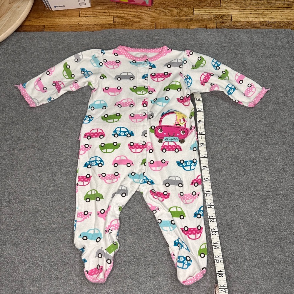 Adorable Kids Footies with Cars and Elephants Bundle set